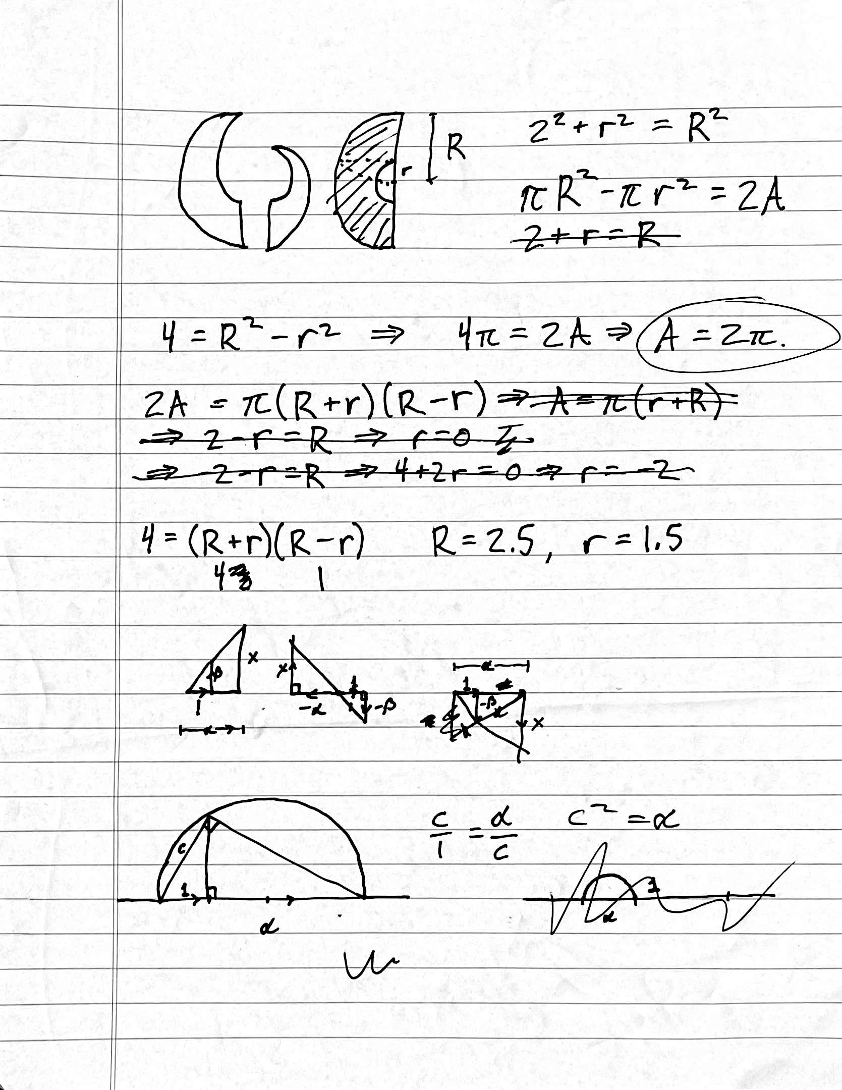 Solution to Concentric Circles Area Problem – PUYALLUP MATHEMATICAL SOCIETY