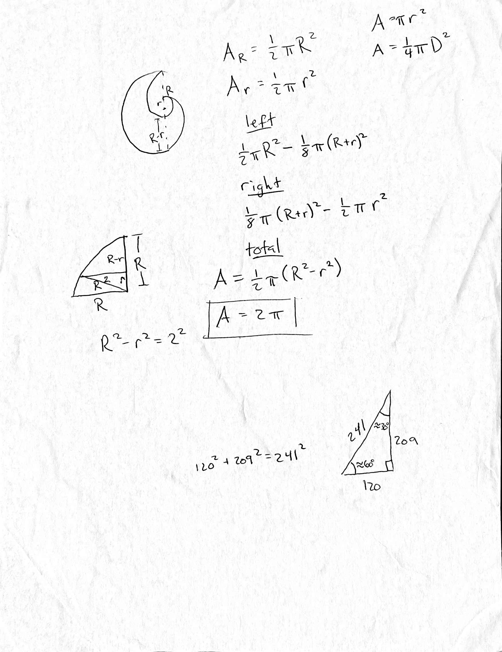 Solution to Concentric Circles Area Problem – PUYALLUP MATHEMATICAL SOCIETY